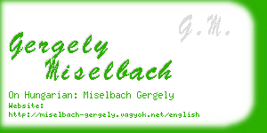 gergely miselbach business card